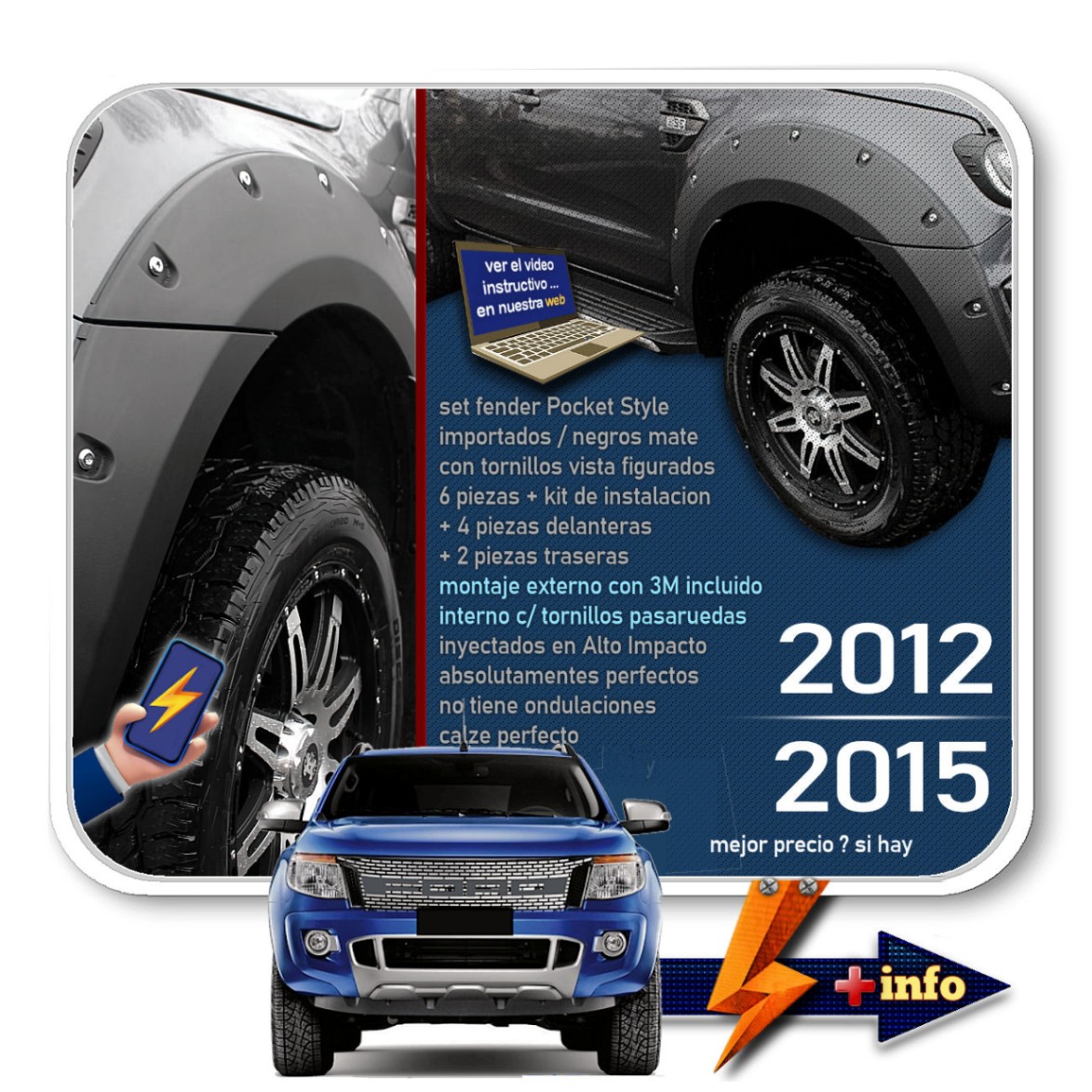 Fender Ranger (Ancho) /Tornillos Figurados
2012 - 2015