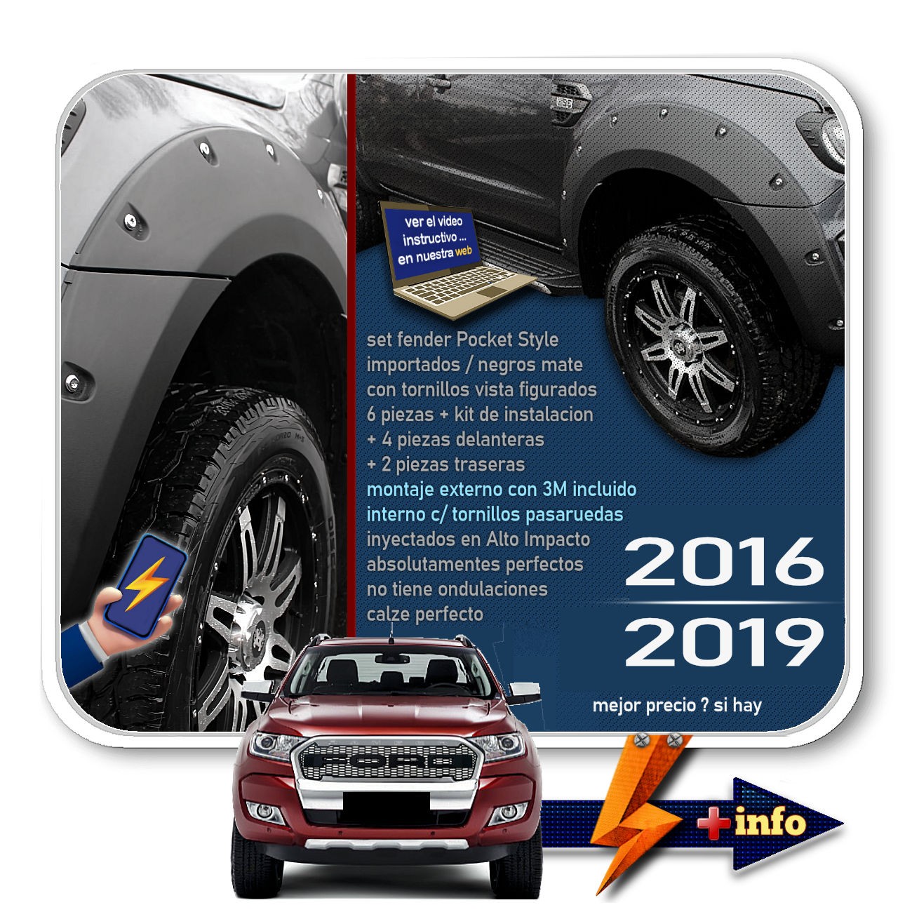 Fender Ranger (Ancho) /Tornillos Figurados
2016 - 2022