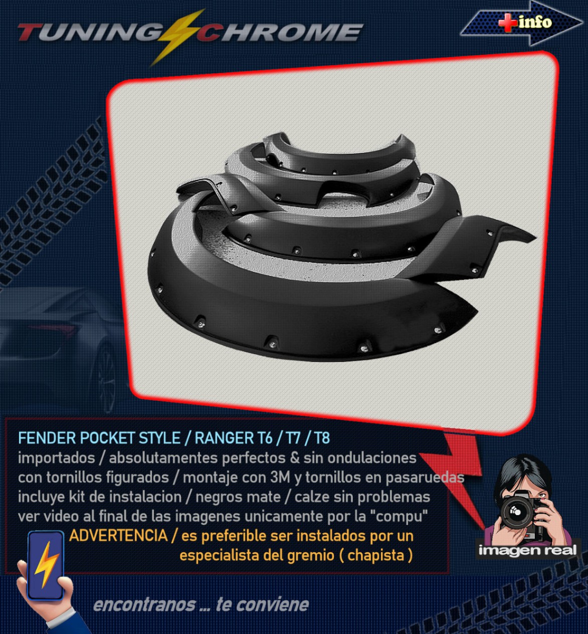 Fender Ranger (Ancho) /Tornillos Figurados
2016 - 2022