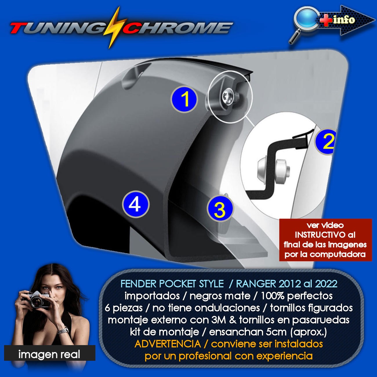 Fender Ranger (Ancho) /Tornillos Figurados
2016 - 2022