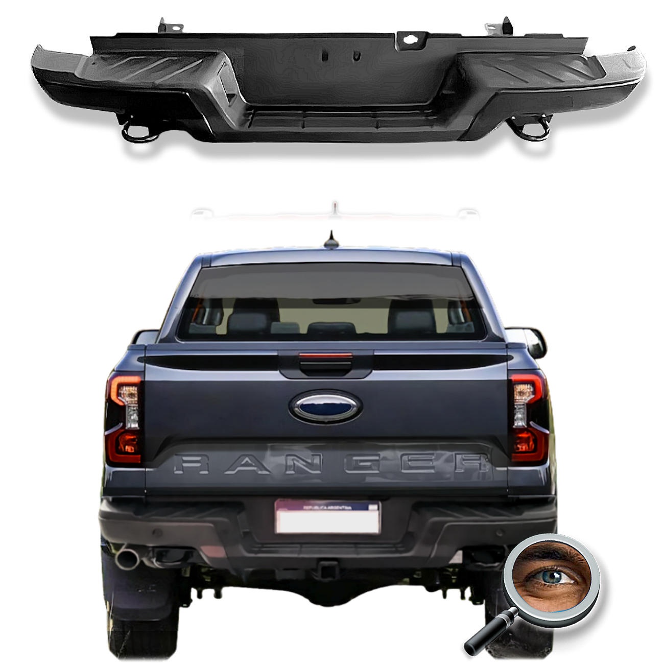Paragolpe Estilo RAPTOR / RANGER XL XLS XLT LIMITED / Negro
2023 - 2026